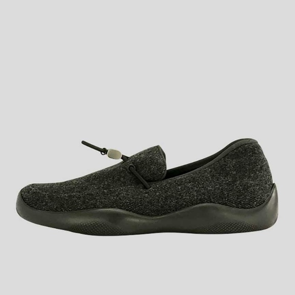 Prada Shoes - Prada Grey Flannel Round Toe Driving Shoe Loafers